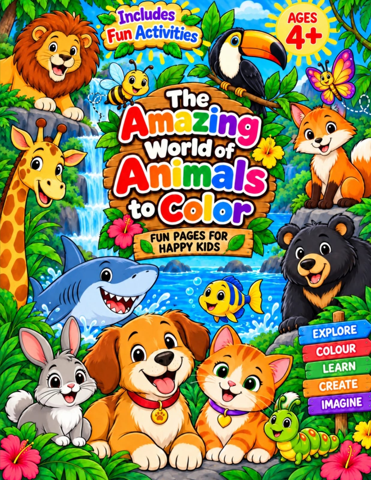 The Amazing World of Animals to Color book cover